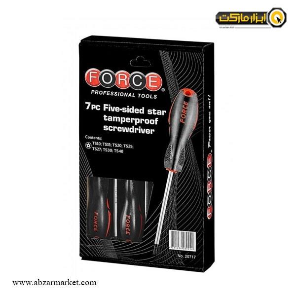 ست پیچ گوشتی ستاره ای پنج پر فورس 7 عددی مدل 20717